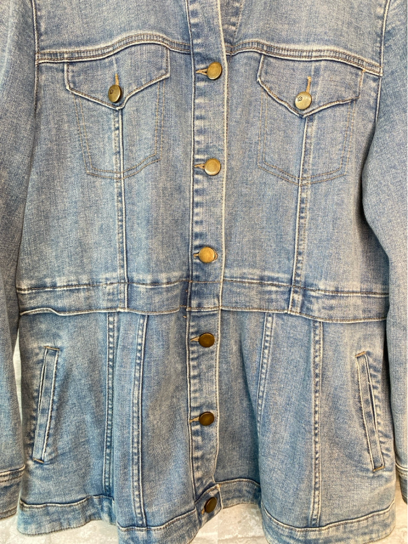 LOGO Lori Goldstein Size M/10 Blue Denim Jacket