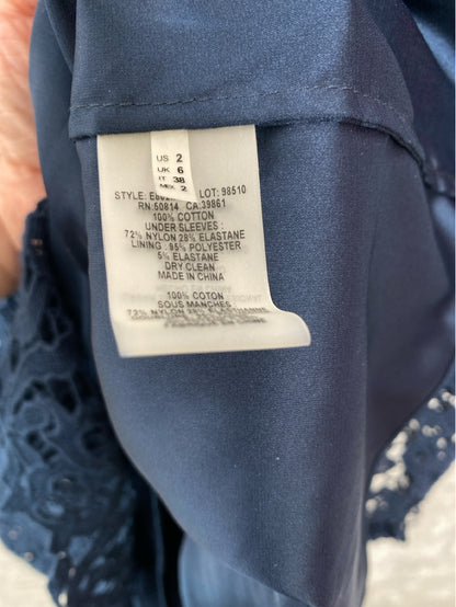 Elie Tahari Size 2 Navy, Black Dress