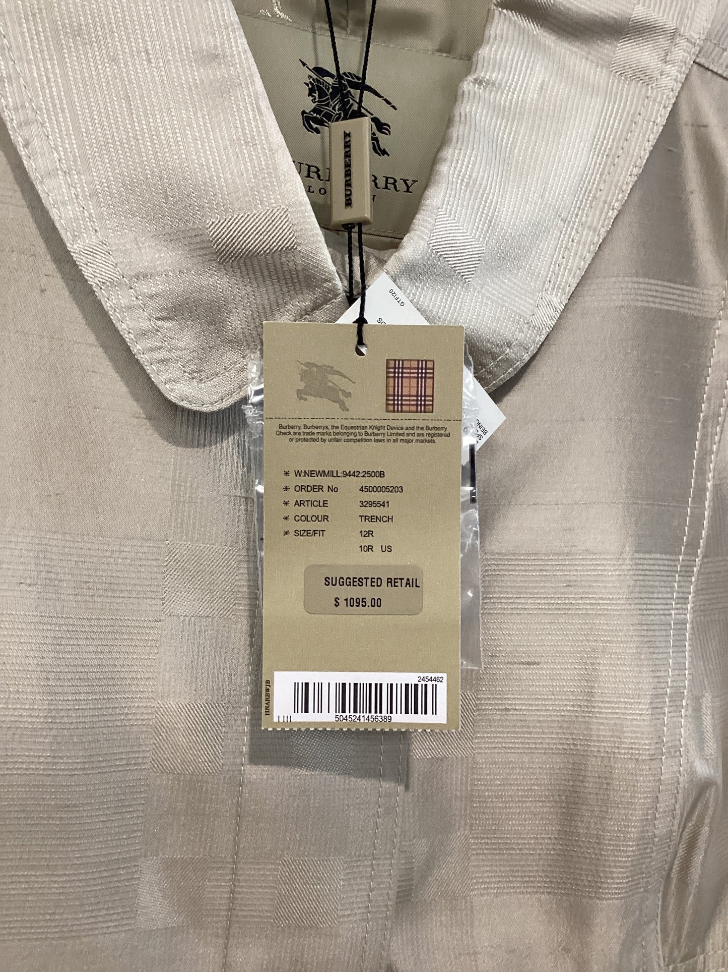 Burberry Size 10 Stone Jacket (Outdoor)