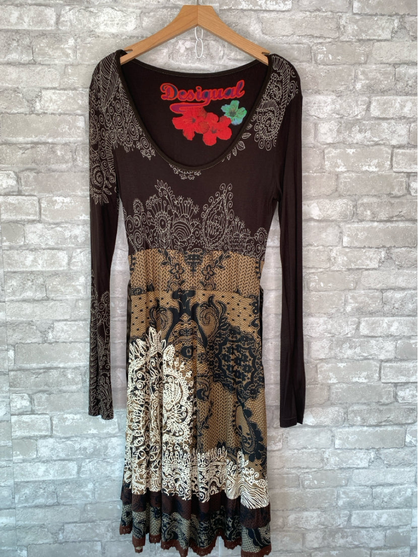 Desigual Size M Brown/tan Dress