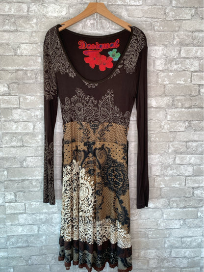 Desigual Size M Brown/tan Dress