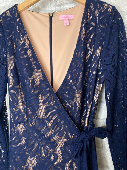 Lilly Pulitzer Size M Navy/Nude Romper