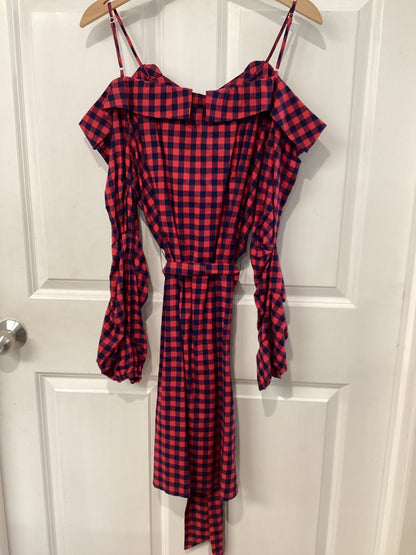 Guest Editor Size M Red/Blue Dress