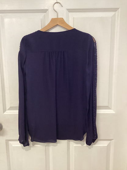 Elie Tahari Size XS Purple Blouse