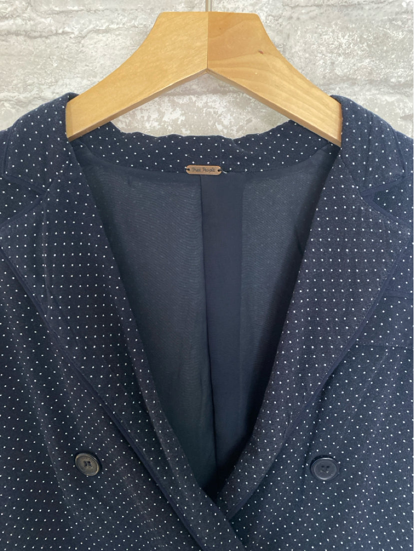 Free People Size XS Navy/white Blazer