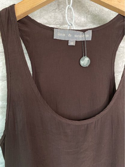Lola & Sophie Size XS Brown Tank Top