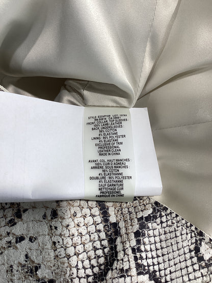 Elie Tahari Size XS Cream/grey Leather