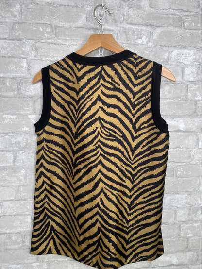 Elie Tahari Size XS Black/Gold Shirt
