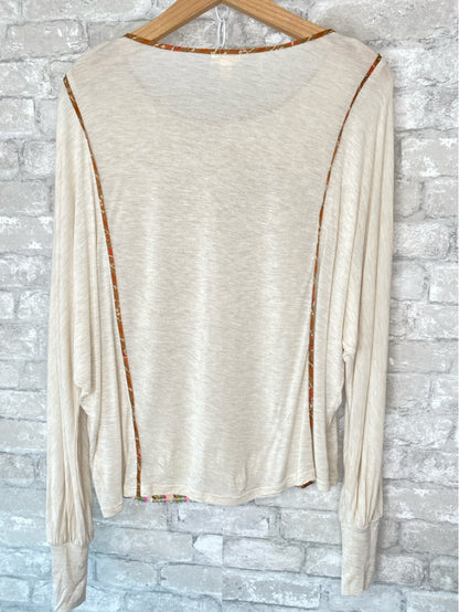 Tiny Size L Heather Cream/Burnt Orange Shirt