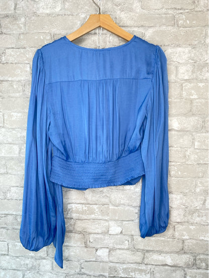 Maison D'Amelie Size M dark periwinkle Blouse