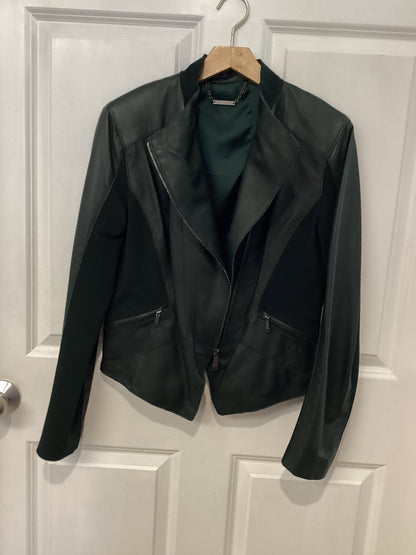 Elie Tahari Size S Green Leather