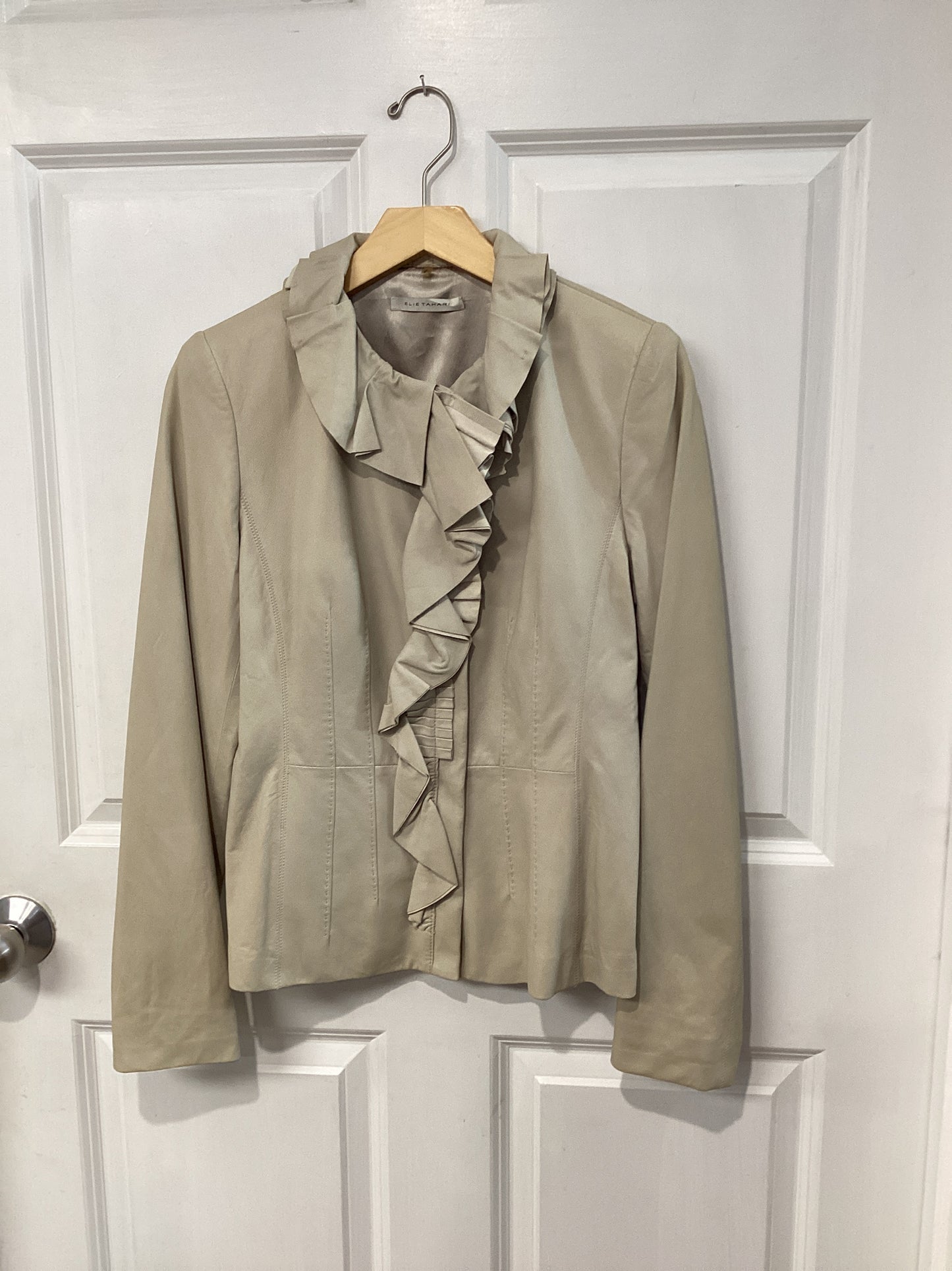 Elie Tahari Size S Beige/khaki Leather
