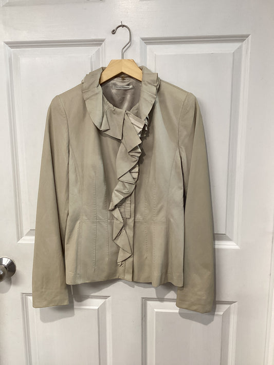 Elie Tahari Size S Beige/khaki Leather