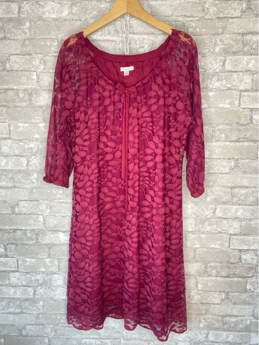 Garnet Hill Size L/14 Wine Dress