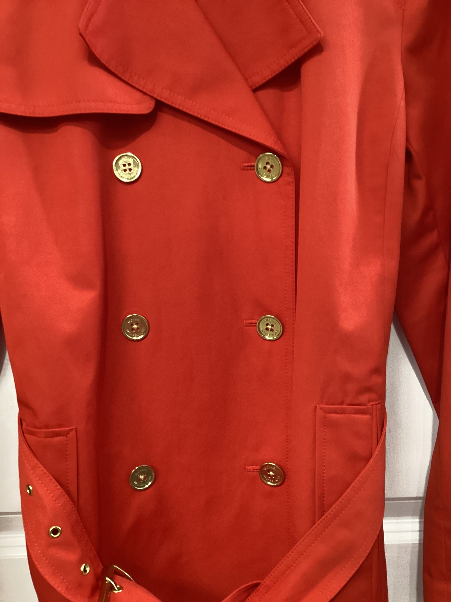 Michael Kors Size M Red Trenchcoat