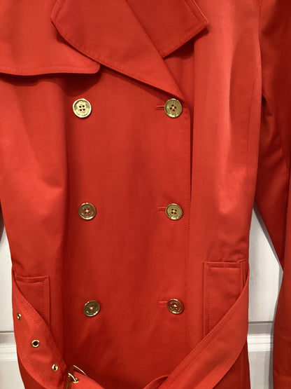 Michael Kors Size M Red Trenchcoat