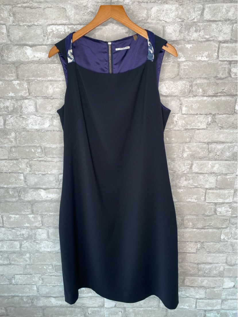 Tahari Size L/12 Black Dress