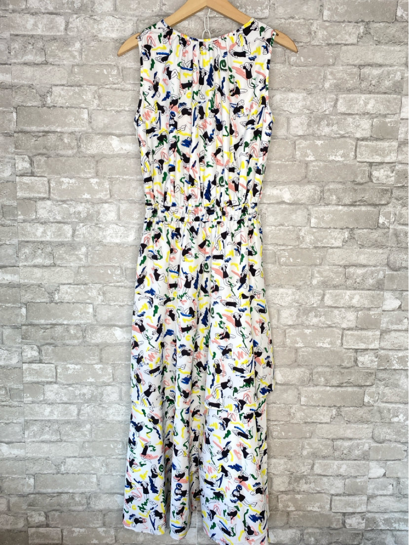 Moussey Studiowear Size S White/Multi Dress