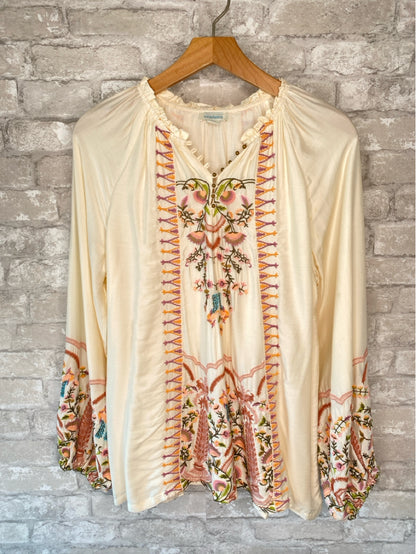 Sundance Size XS Cream/Multi Blouse