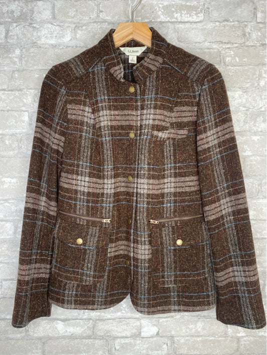 LL Bean Size S Brown/Grey/Blue Jacket (Outdoor)