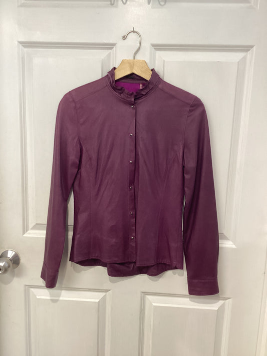 Elie Tahari Size XS Plum Leather