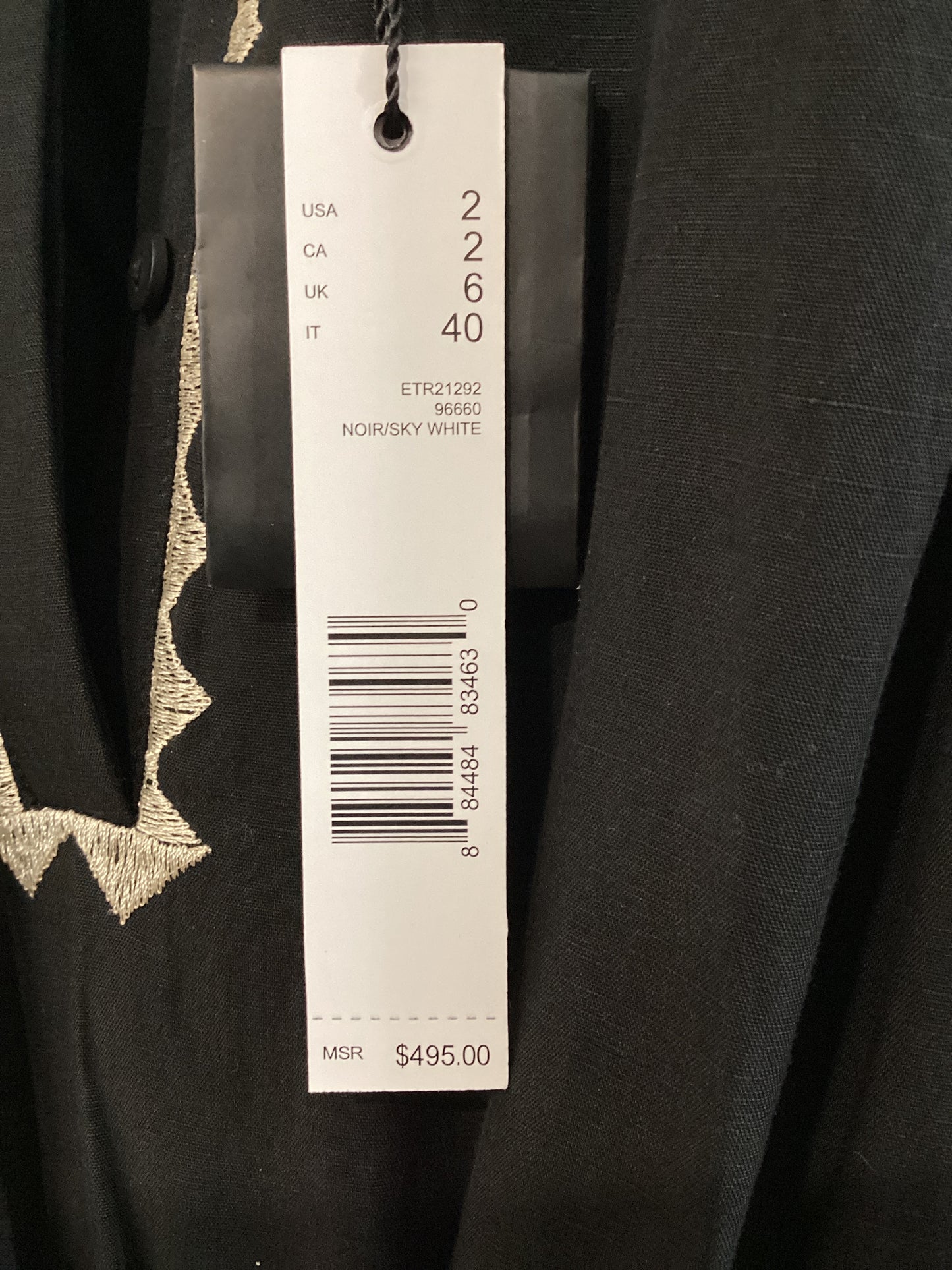 Elie Tahari Size XS/2 Black/white Dress