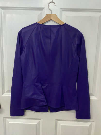 Layfayette 148 Size XS/2 Purple Leather