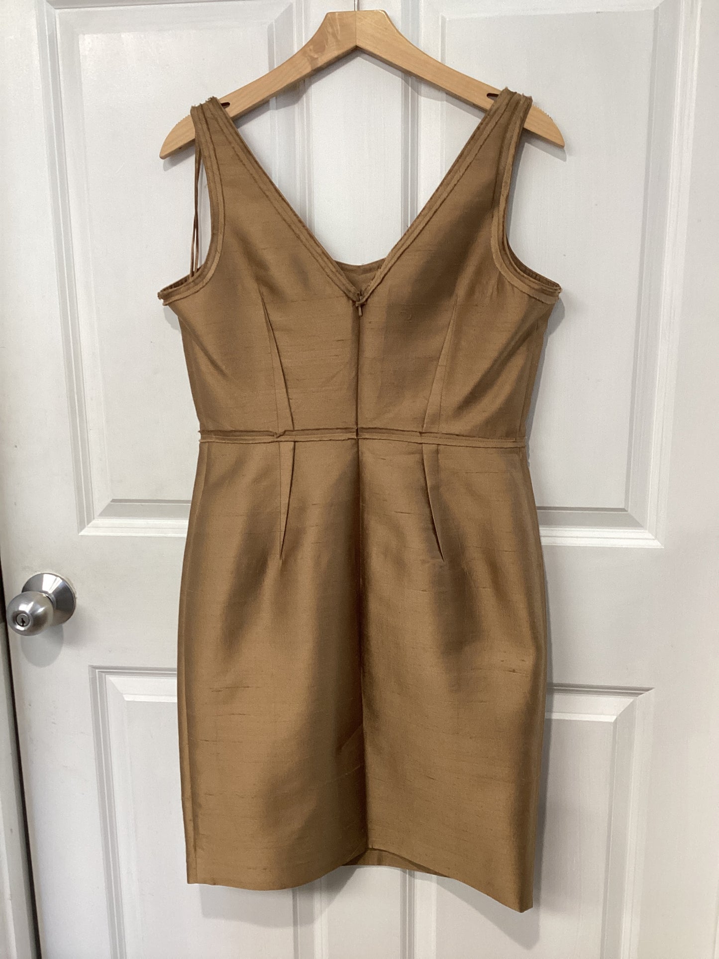 Talbots Size S/6 Metallic Mocha Dress