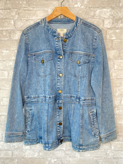 LOGO Lori Goldstein Size M/10 Blue Denim Jacket