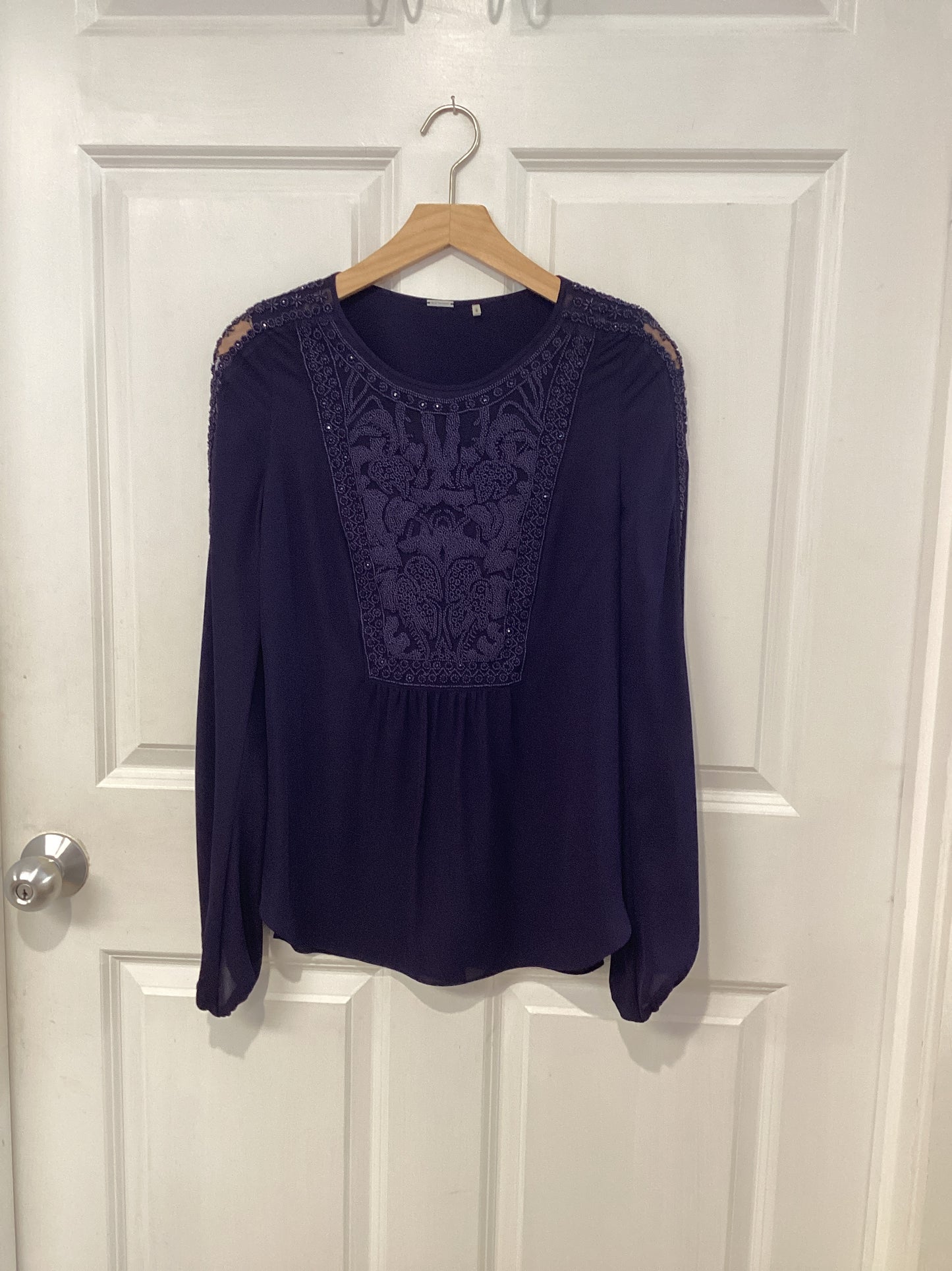 Elie Tahari Size XS Purple Blouse