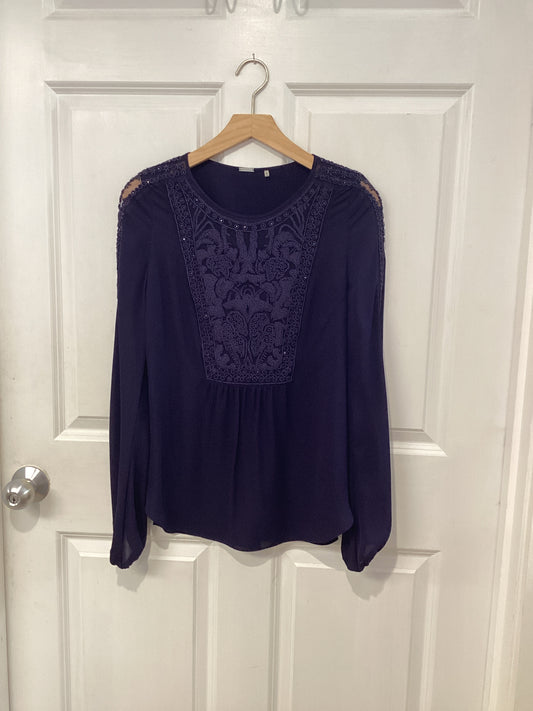 Elie Tahari Size XS Purple Blouse
