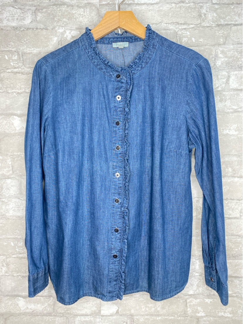 Talbots Size LP Blue Shirt