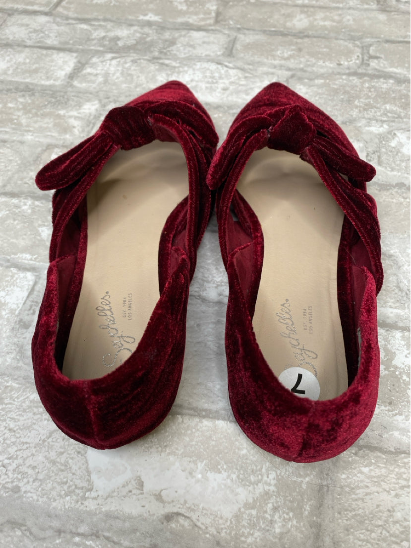 Seychelles Size 7 Burgundy Flats