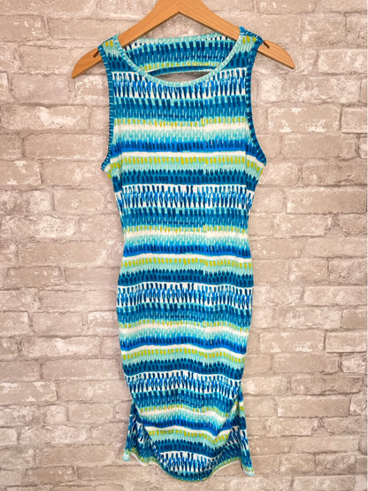 Title Nine Size S Aqua/Yellow/White Dress