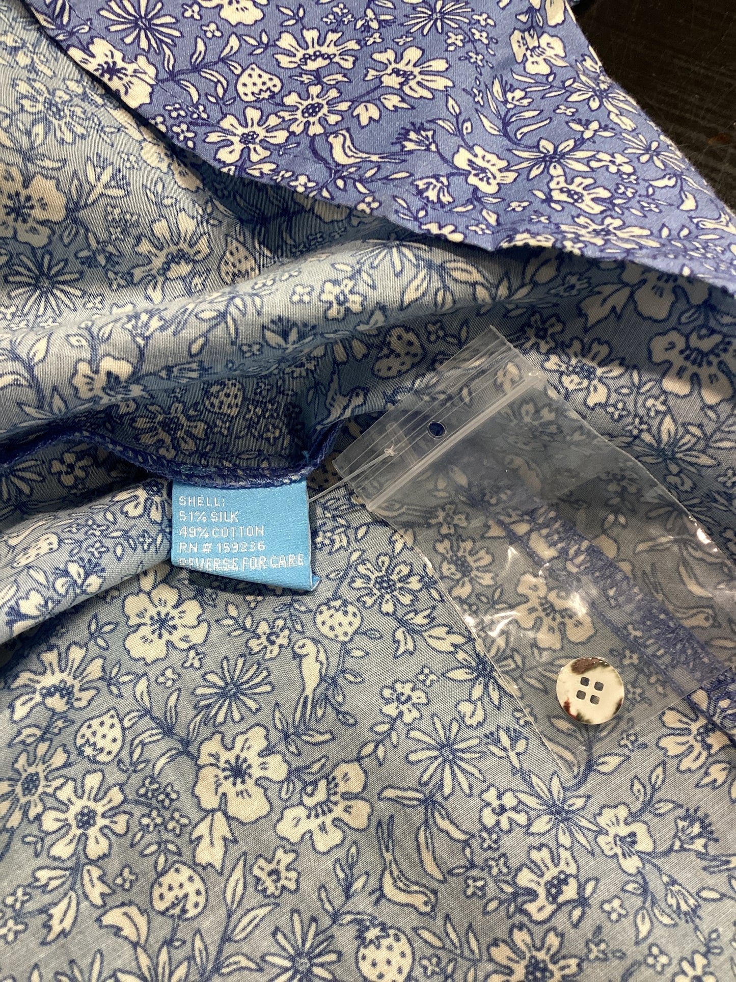 J McLaughlin Size M Blue/White Dress