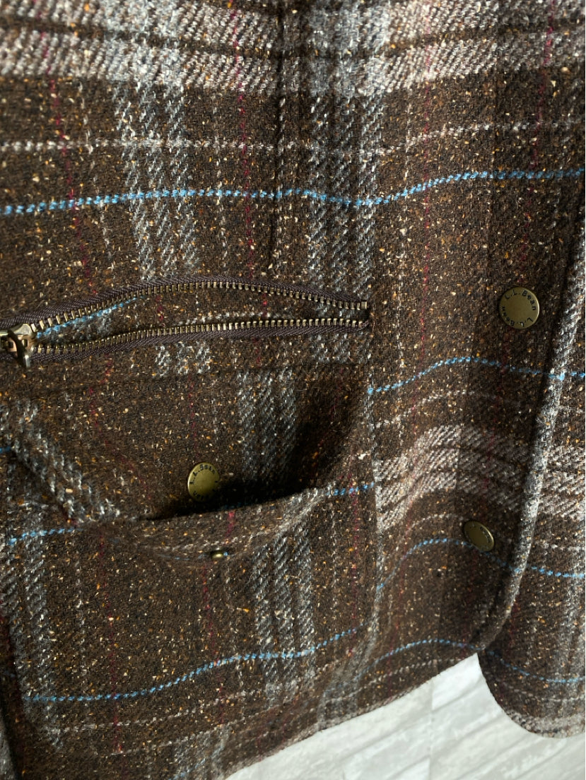 LL Bean Size S Brown/Grey/Blue Jacket (Outdoor)