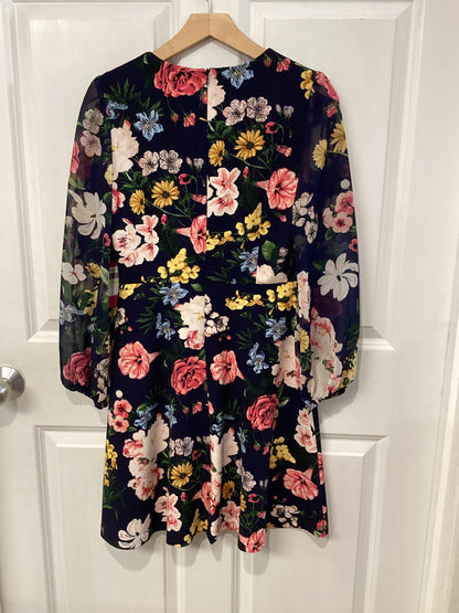 Vince Camuto Size 4 Navy/Multi Dress