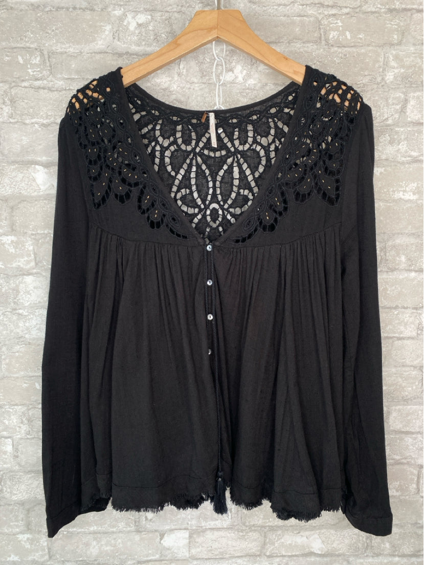 Free People Size M Black Misc. Tops