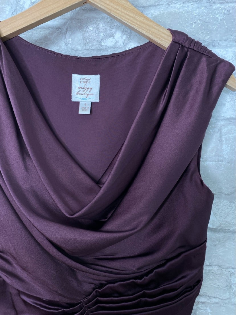 Suzi Chin Size S/6 aubergine Dress