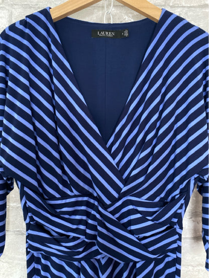 Lauren Size 4 Navy, Periwinkle Dress