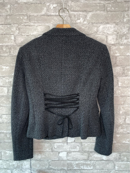 Nanette Lepore Size M/8 Charcoal/Black Jacket