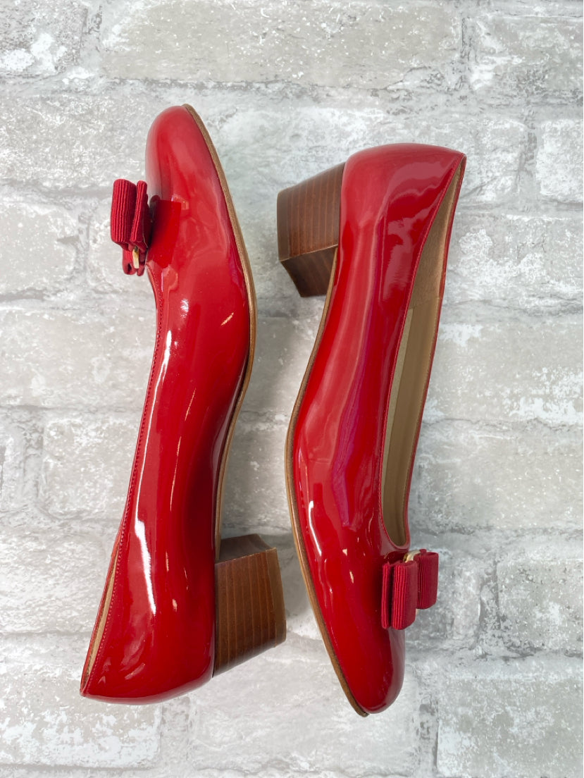 Salvatore Ferragamo Size 7.5 Red Pumps