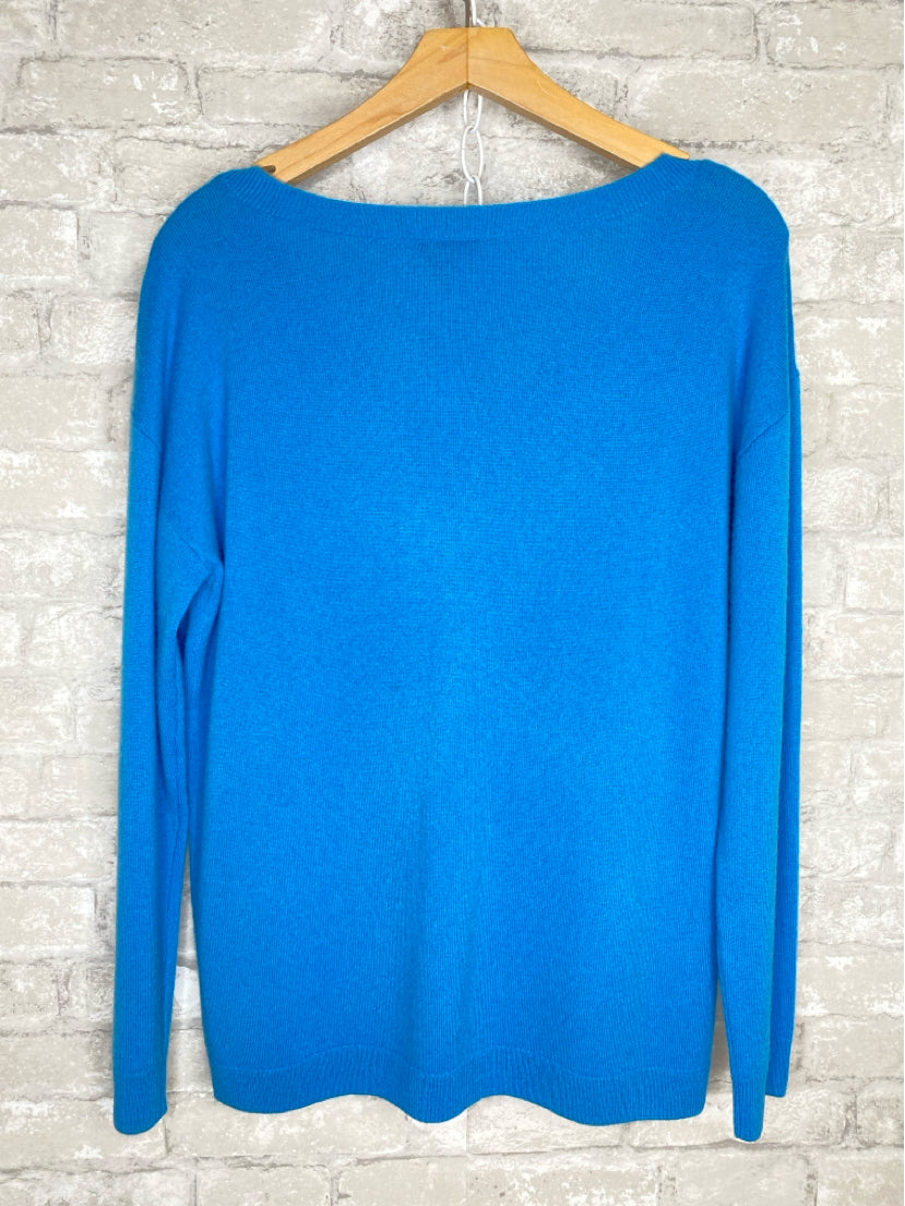 Talbots Size L Aqua Sweater