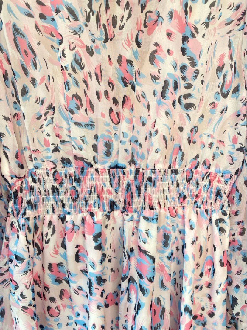 Carlisle Size M pink/blue/white Dress