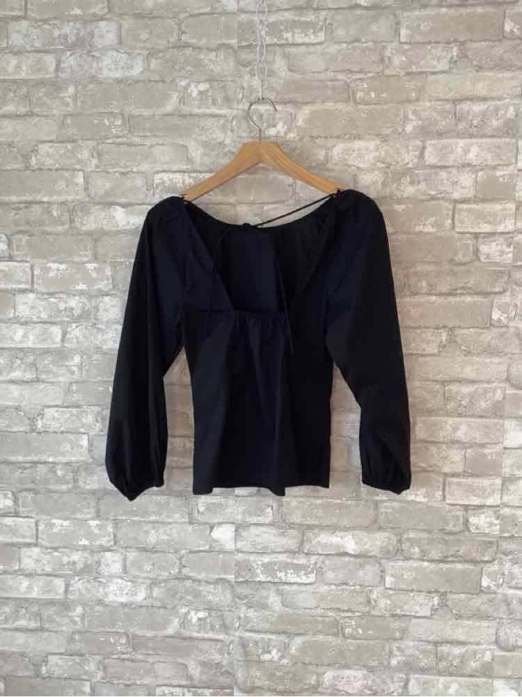 J Crew Size XXS Black Blouse