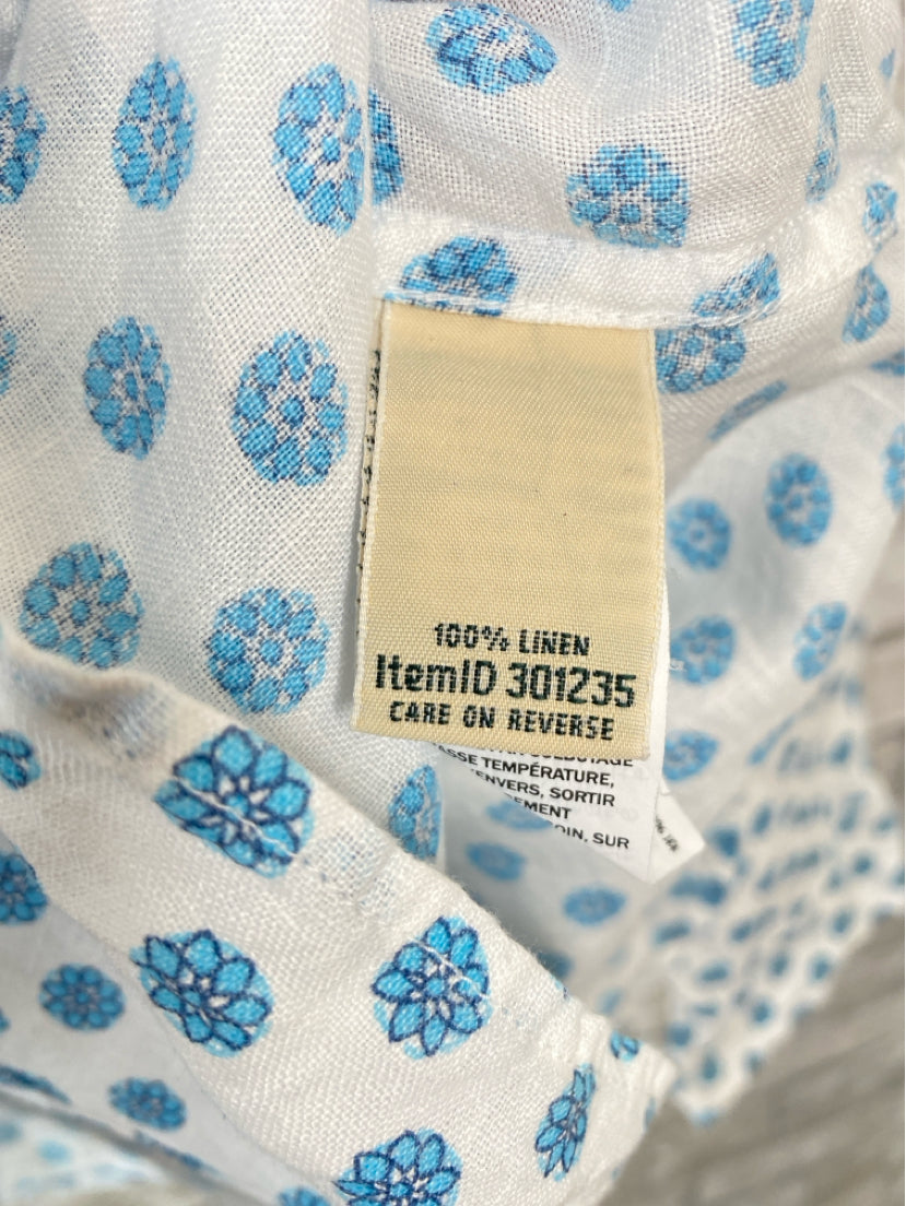 LL Bean Size XLP white/light blue Button Down