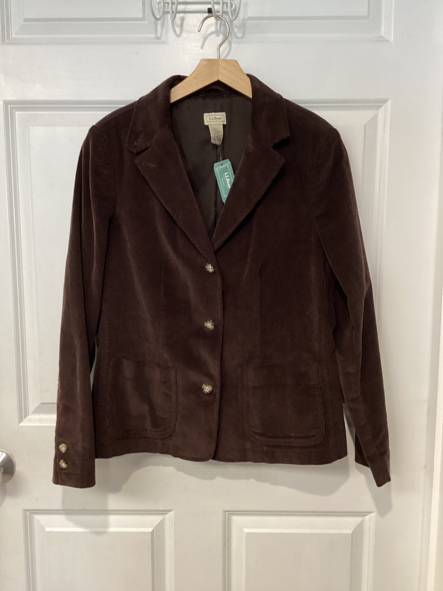 LL Bean Size L/12 Chocolate Brown Blazer