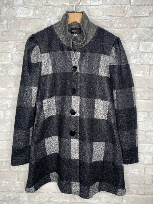 Andria Lieu Size M Black/Grey Coat