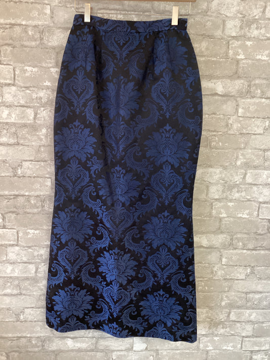 J Peterman Size S/4 Black/Blue Skirt