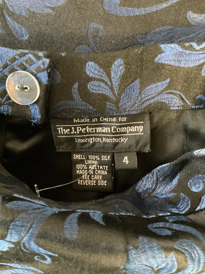 J Peterman Size S/4 Black/Blue Skirt
